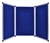 6ft Blue Tabletop Folding 3 Panel Trade Show Booth