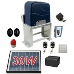 Solar Full Kit Sliding Gate Opener For Sliding Gates Up to 60-Feet Long and 1300-Pounds