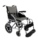 Brand New High Quality Karman S-115-TP Ergonomic Transport Wheelchair with Wire Break and Swing Away Footrest